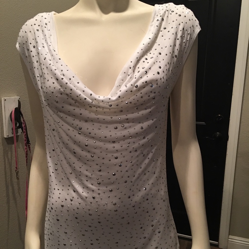 Inc draped sleeveless top